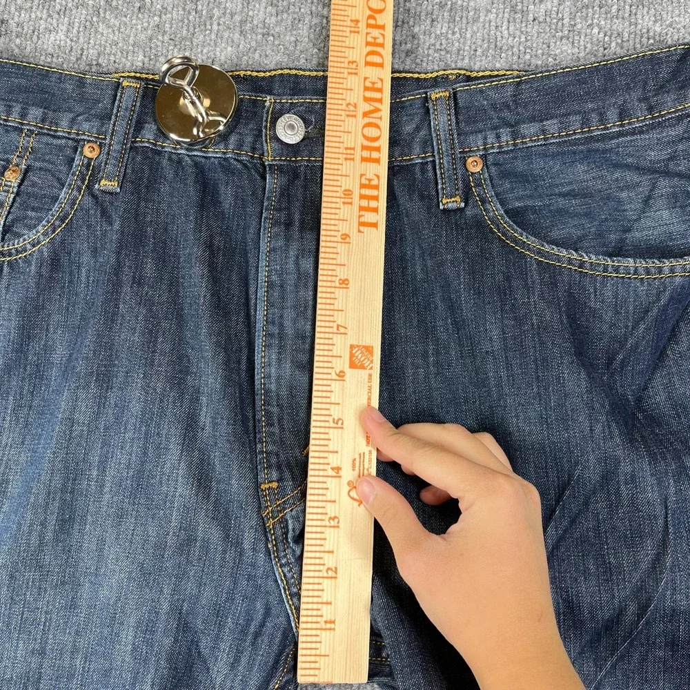 Levi's 569‎ Jeans Men's Rinse Blue Denim Classic Straight Zip Fly 40X30 - Flaws